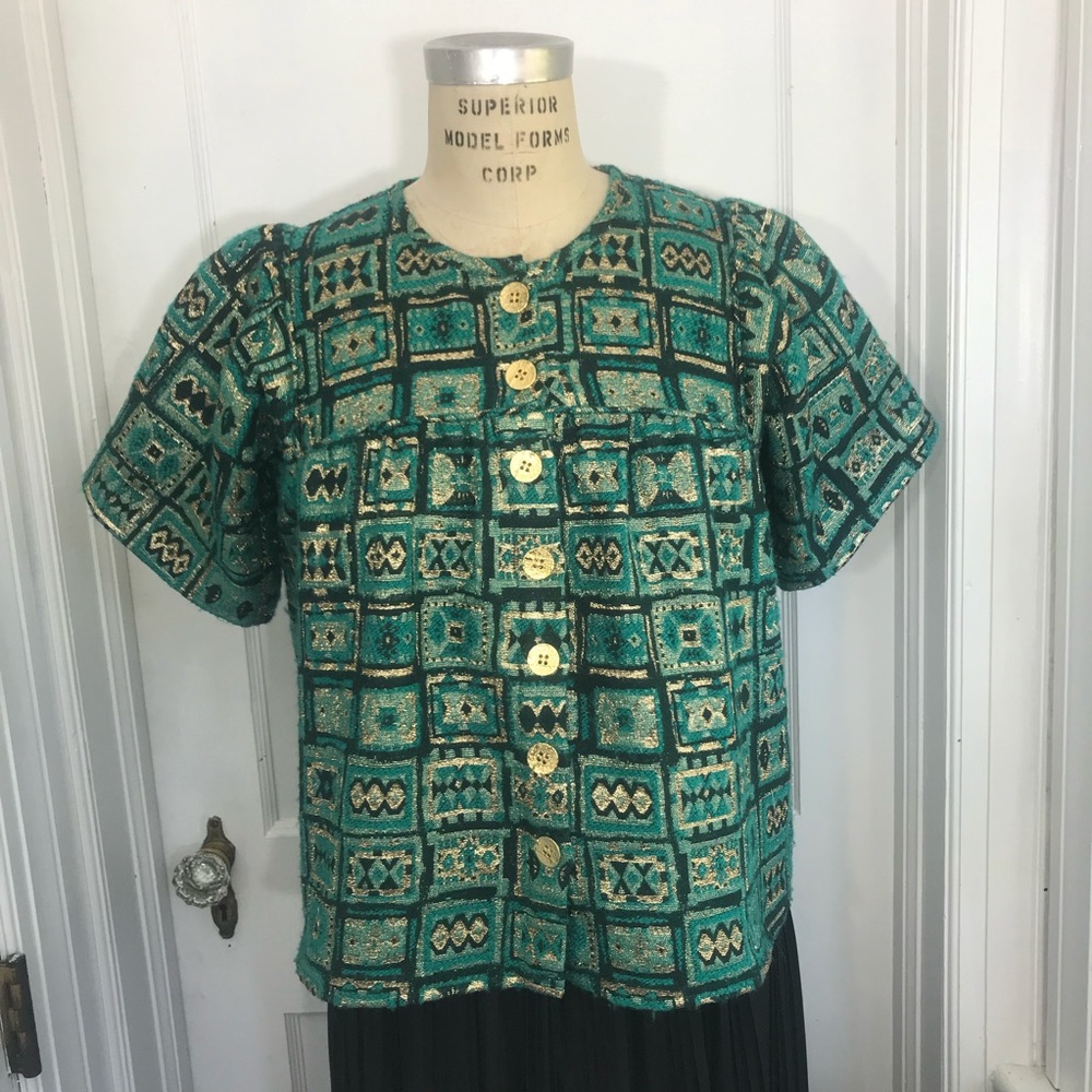 Tucker Metallic Thread Jacket/Top - image 1